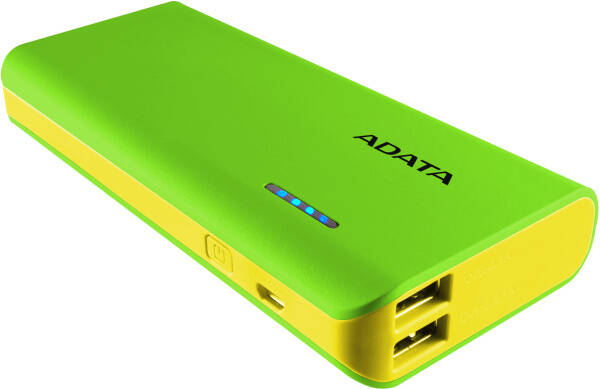 Powerbanka ADATA PT100 10000mAh žlutá/zelená

