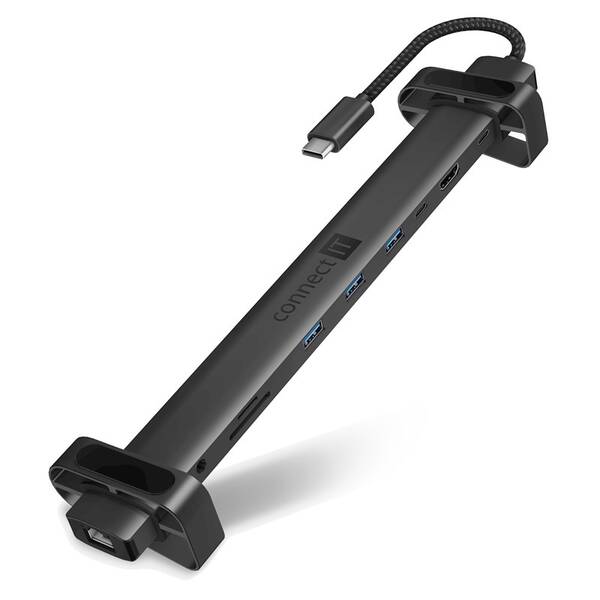 Dokovací stanice Connect IT USB-C Multi10v1 antracitová

