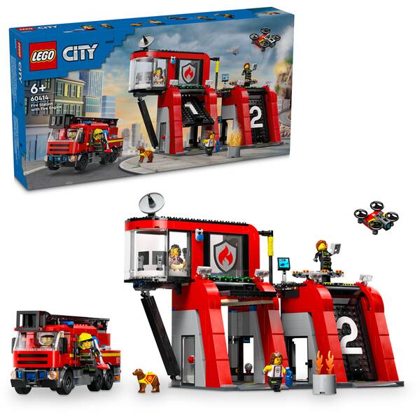 Stavebnice LEGO® City 60414 Hasičská stanice s hasičským vozem 

