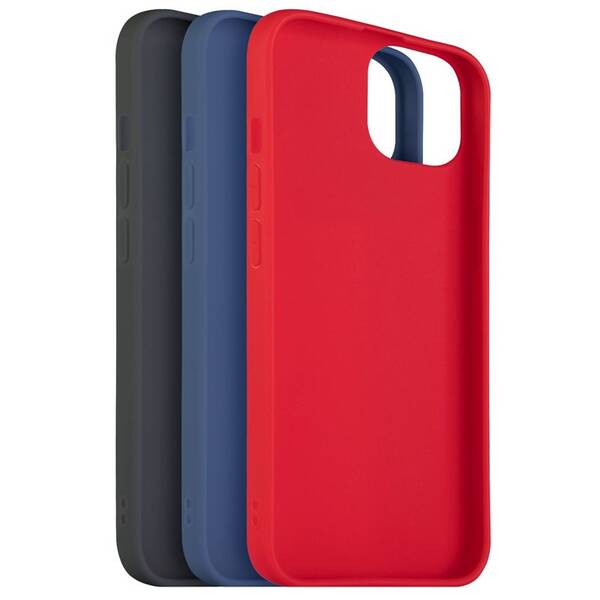 Set krytů na mobil FIXED Story na Apple iPhone 13 Mini černý/červený/modrý

