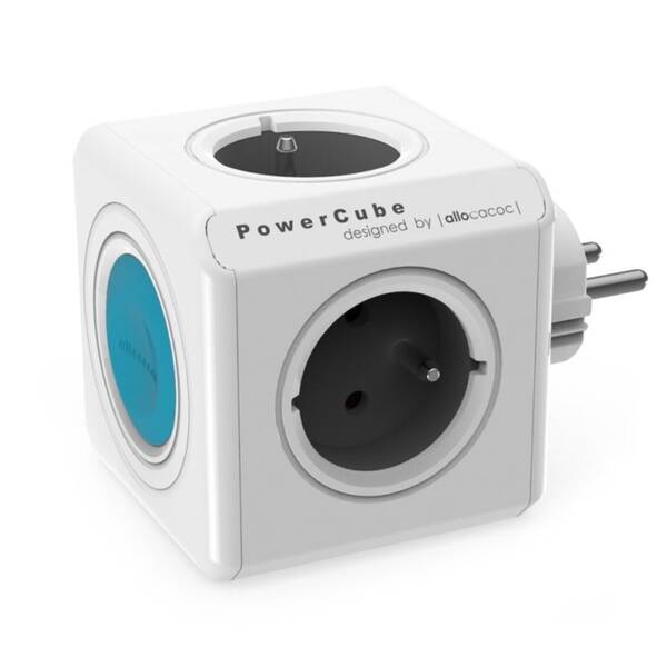 Rozbočovací zásuvka Powercube SmartHome bílá/modrá

