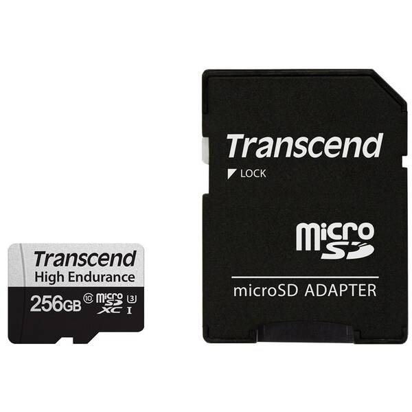 Paměťová karta Transcend 256GB UHS-I U1 (95R/45W) + adaptér 

