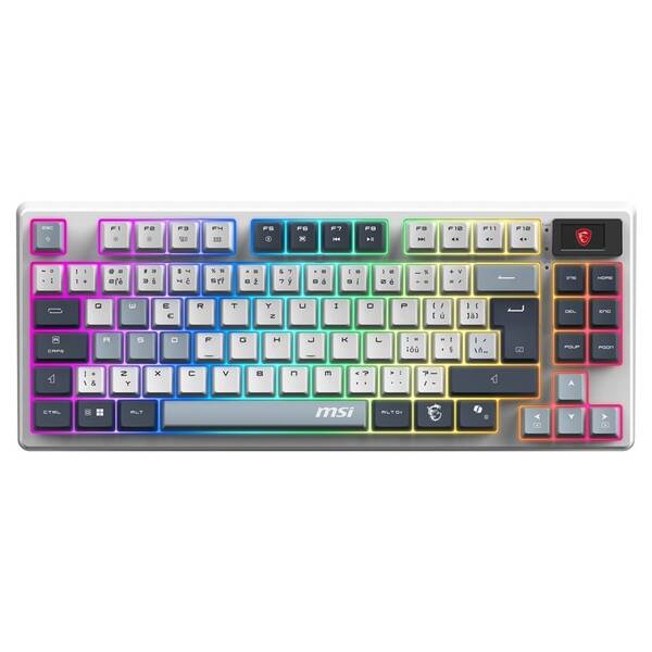 Klávesnice MSI FORGE GK600 TKL Wireless, CZ/SK šedá

