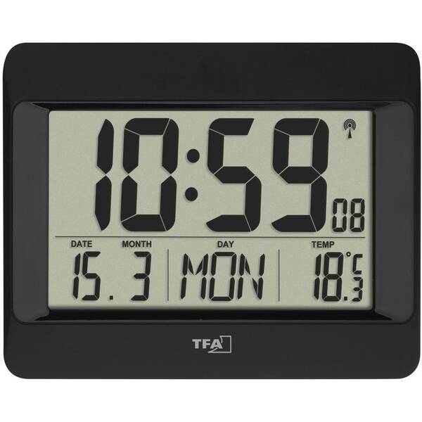 Nástěnné hodiny TFA TFA 60.4519.01 černé

