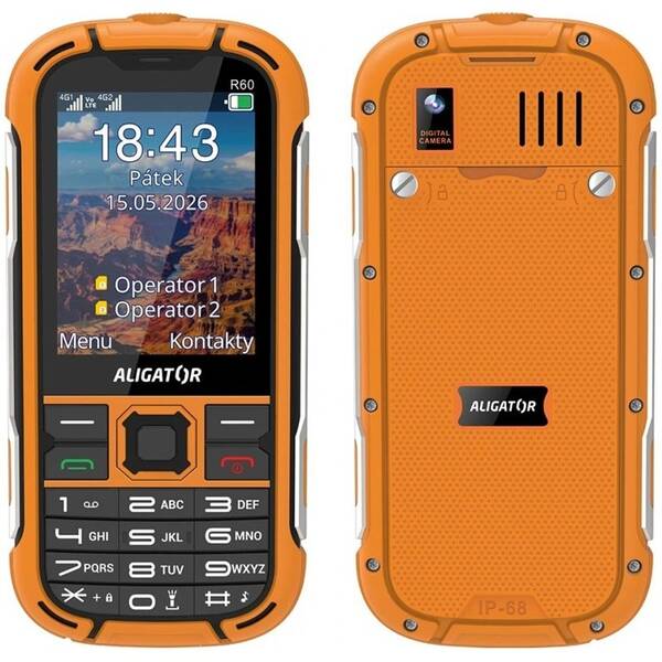 Mobilní telefon Aligator R60 eXtremo oranžový

