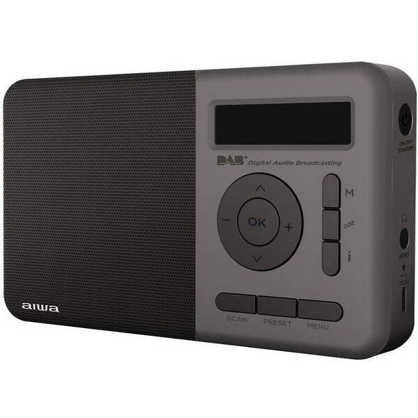 Radiopřijímač s DAB+ AIWA RD-40DAB černý/šedý


