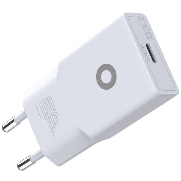Nabíječka do sítě Mobile Origin Slim USB-C GaN 30W bílá

