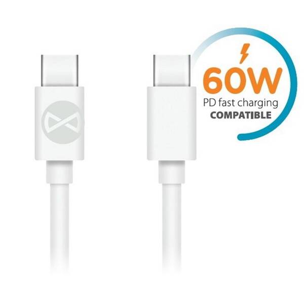 Kabel Forever USB-C/USB-C, 1m bílý

