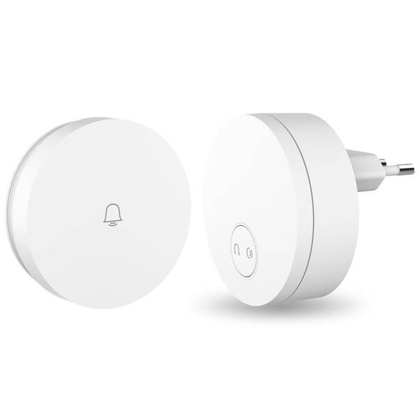 Zvonek bezdrátový IMMAX NEO LITE SMART, piezoelektrický, TUYA bílý

