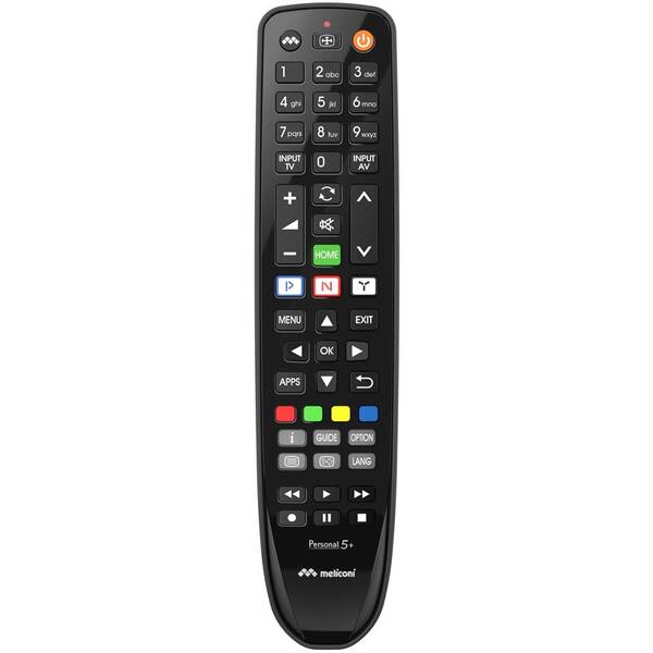 Dálkový ovladač Meliconi Gumbody Personal 5+ pro Panasonic černý

