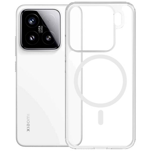 Kryt na mobil 3mk Armor MagCase na Xiaomi 15 průhledný

