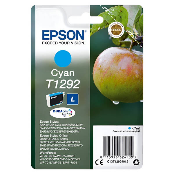 Inkoustová náplň Epson T1292, 445 stran azurová

