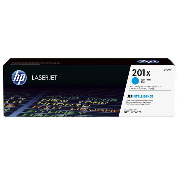 Toner HP 201X, 2 300 stran azurový

