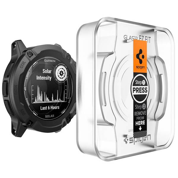 Tvrzené sklo Spigen tR EZ Fit na Garmin Instinct 2X Solar, (2 ks) 

