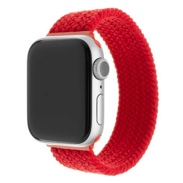 Řemínek FIXED Nylon Strap na Apple Watch 38/40/41 mm, velikost L červený

