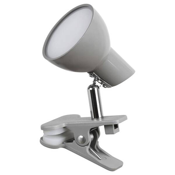 Stolní LED lampička Rabalux Noah 1480 s klipem šedá

