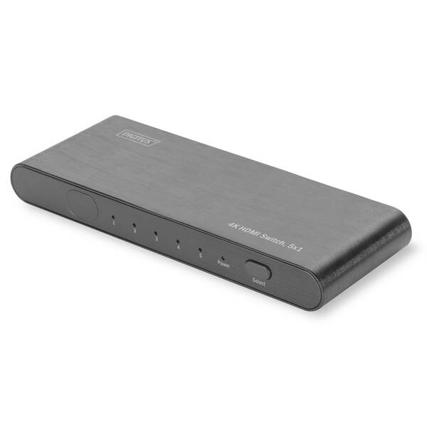 HDMI rozbočovač Digitus 4K HDMI Switch, 5x1 

