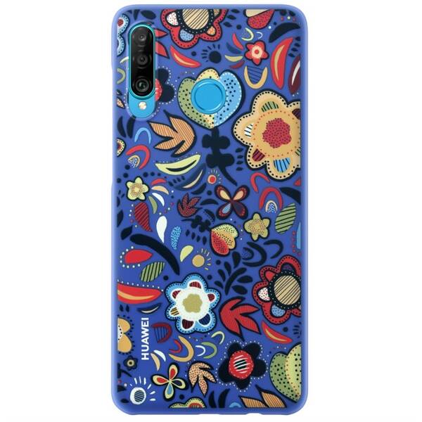 Kryt na mobil Huawei Colorful na P30 Lite - Flower Blue 

