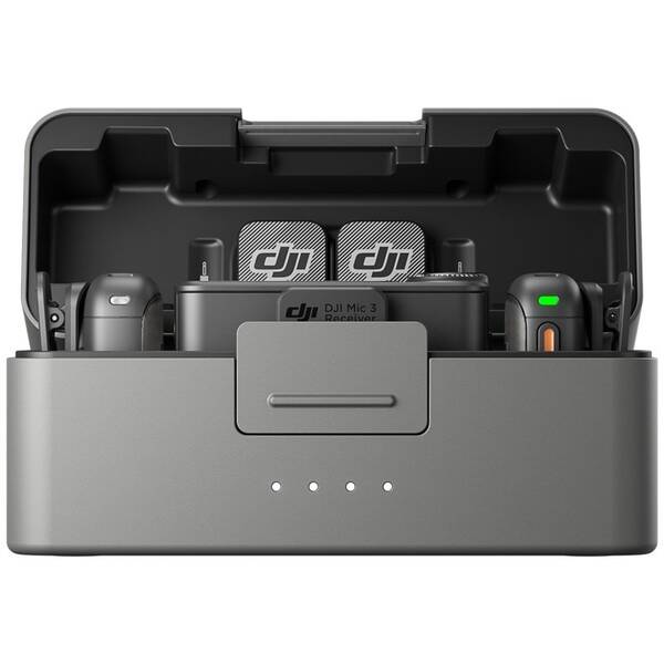 Mikrofon DJI Mic 3 (2 TX + 1 RX + Charging Case) šedý

