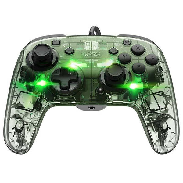 Gamepad PDP Afterglow Deluxe+ pro Nintendo Switch průhledný

