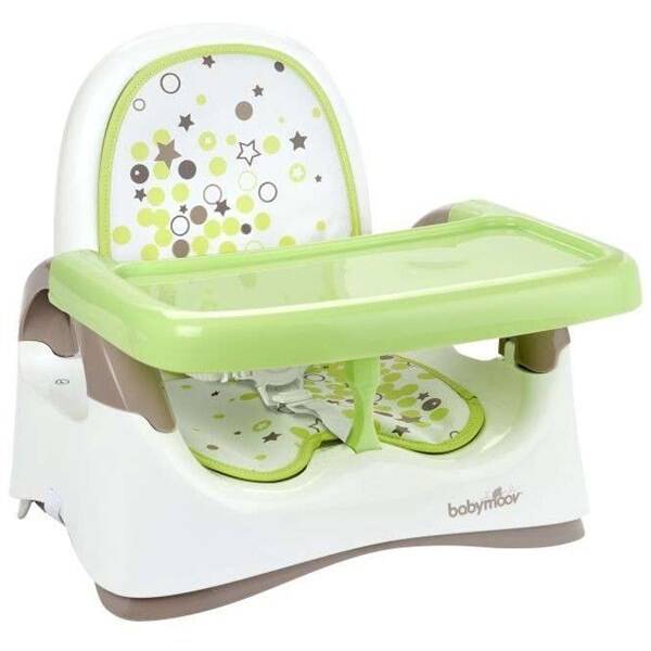 Jídelní židlička Babymoov Compact Seat bílý/zelený/hnědý

