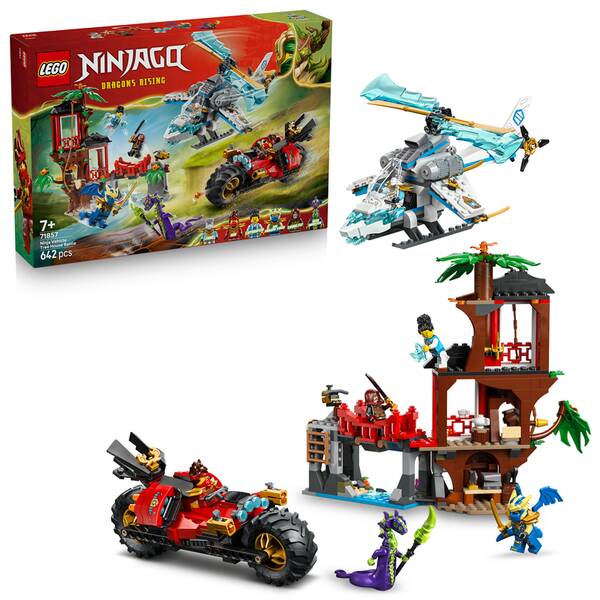 Stavebnice LEGO® NINJAGO® 71857 Souboj nindža vozidel a domek na stromě 

