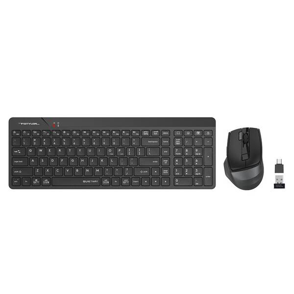 Klávesnice s myší A4Tech FG2400 Air2, CZ černá

