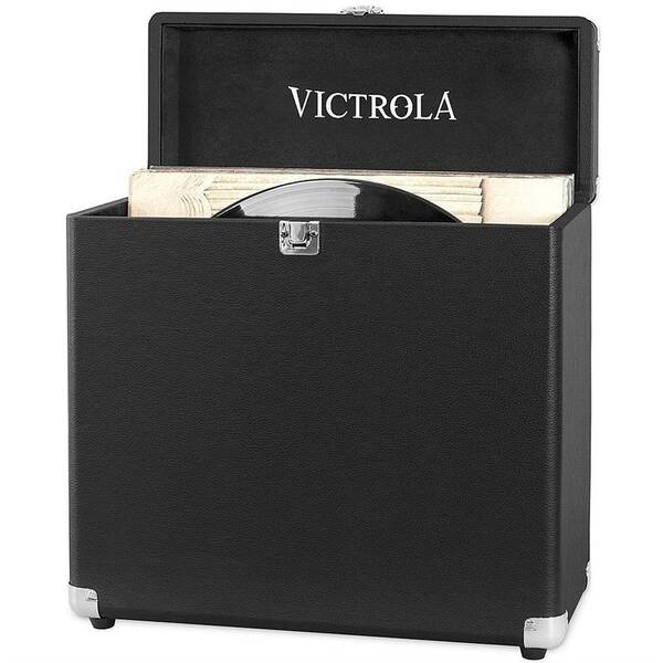 Kufřík Victrola na vinylové desky černý

