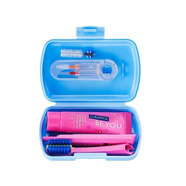 Cestovní sada CURAPROX Travel set ORTHO modrá

