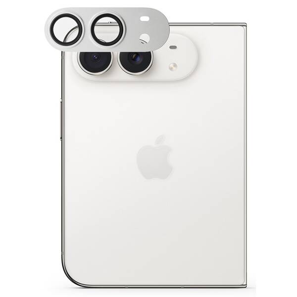 Ochranné sklo čočky fotoaparátu Epico Aluminium AntiReflective Lens & Island na Apple iPhone Duo stříbrné

