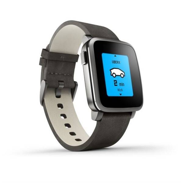 Chytré hodinky Pebble Time Steel Smartwatch černá

