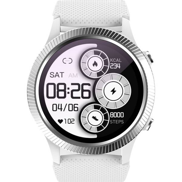 Chytré hodinky Carneo Athlete GPS stříbrné

