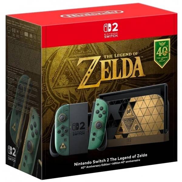 Herní konzole Nintendo Switch 2 The Legend of Zelda - 40th Anniversary Edition černá/zelená

