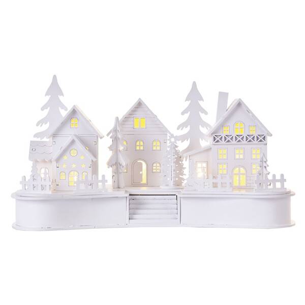 LED dekorace EMOS vesnička, 16 cm, 2x AA, vnitřní, teplá bílá, časovač 

