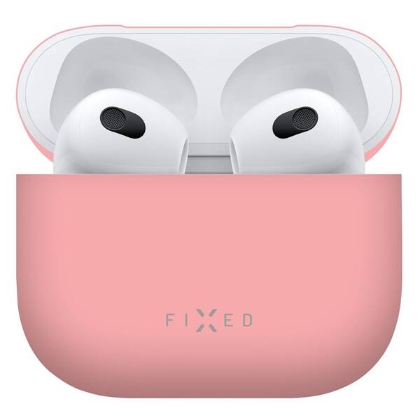 Pouzdro FIXED Silky pro Apple Airpods 3 (2021) růžové

