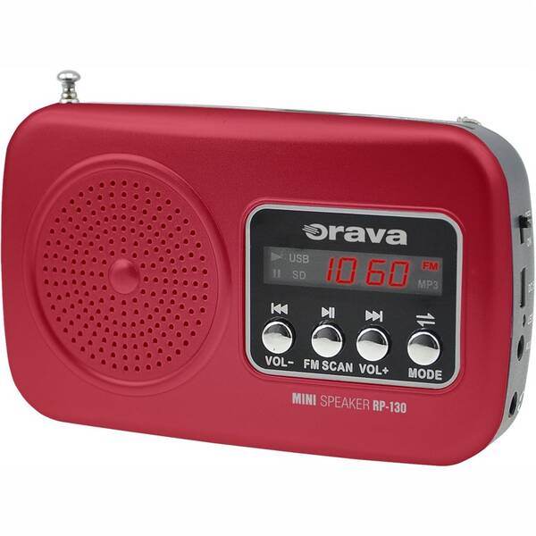 Radiopřijímač Orava RP-130 červený


