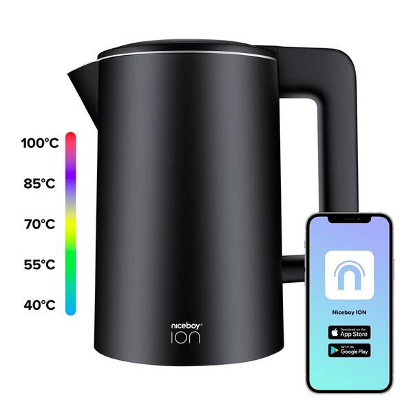 Rychlovarná konvice Niceboy Smart Onyx black, 1,7 l černá

