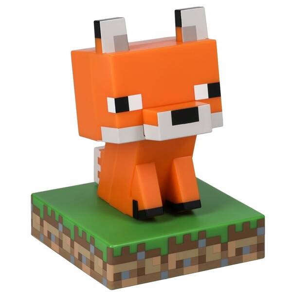 Dekorativní LED Paladone Minecraft Liška zelená/oranžová

