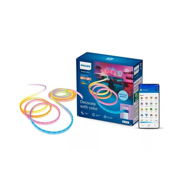 LED pásek Philips Smart LED Neon RGBIC LED strip 10m Type-C bílý

