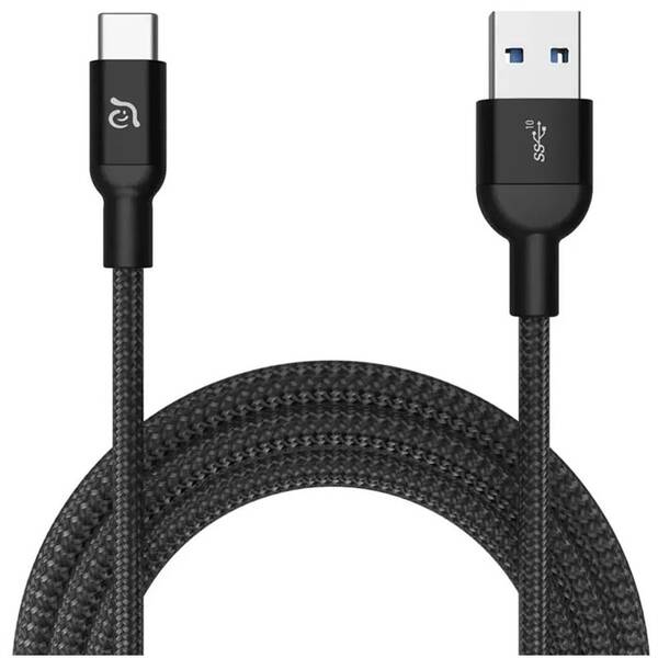 Kabel ADAM Elements CASA M100+ USB-C/USB-A, 1 m černý

