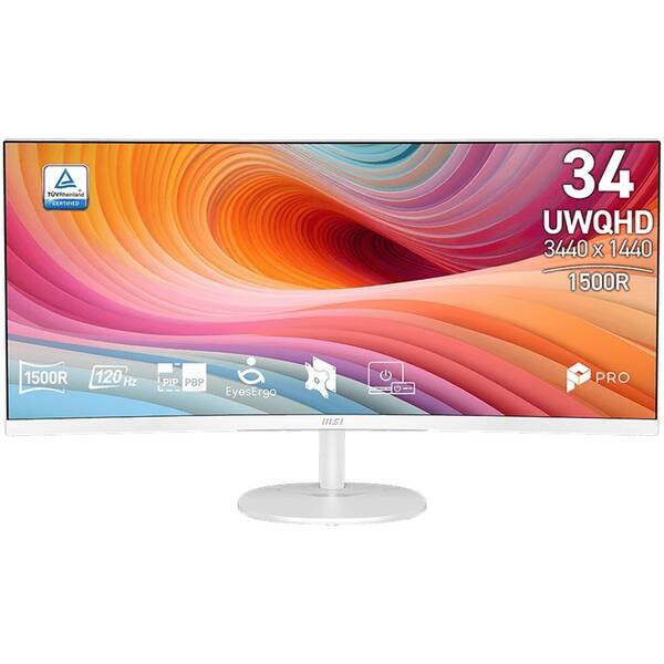 Monitor MSI PRO MP341CQW E12 bílý

