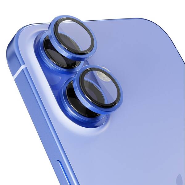 Ochranné sklo čočky fotoaparátu Epico Aluminium Lens Protector na Apple iPhone 16/16 Plus modré

