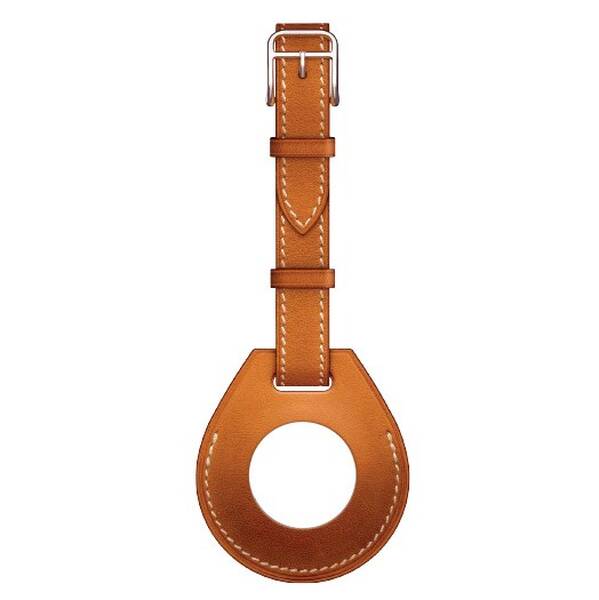 Pouzdro COTECi kožené, na zavazadla, H-series pro Apple AirTag oranžové

