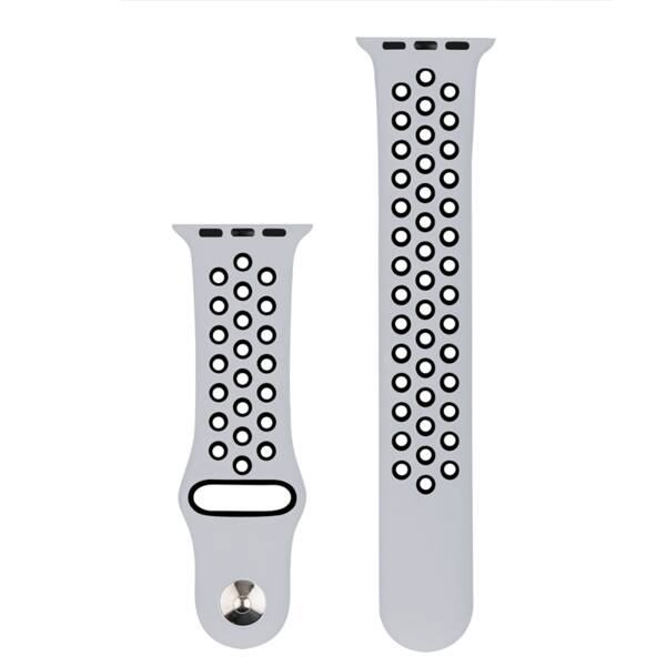 Řemínek RhinoTech na Apple Watch 42/44/45/49 mm černý/šedý

