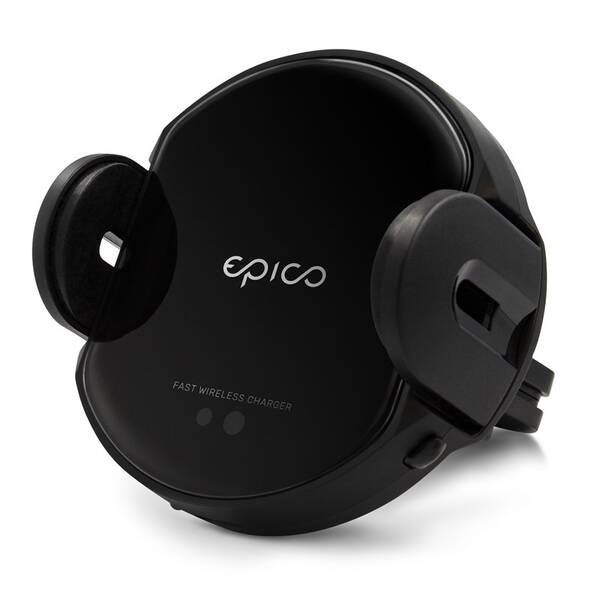Držák na mobil Epico s Qi bezdrátovou nabíječkou černý

