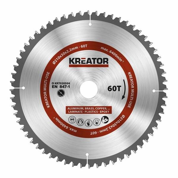 Kotouč pilový Kreator KRT020504 210mm 60T 

