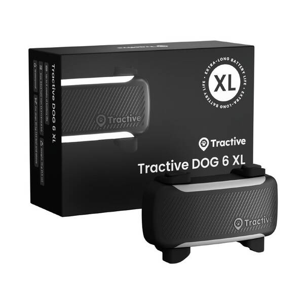 GPS lokátor Tractive DOG 6 XL –  pro psy se sledováním životních funkcí a zdravotními upozorněními černý

