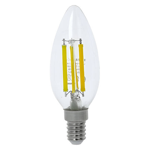 Žárovka LED Tesla Lightning filament svíčka E14, 6W, denní bílá 

