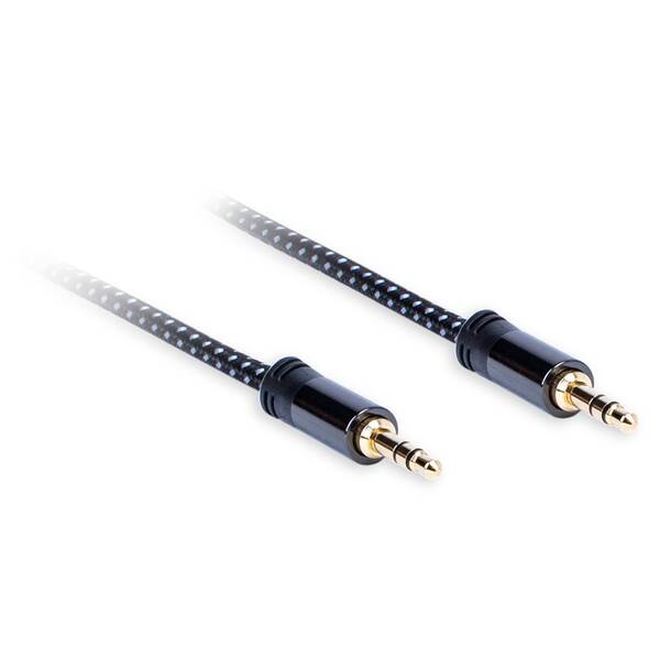 Kabel AQ 3,5 mm Jack/3,5 mm Jack, M/M, 3m černý

