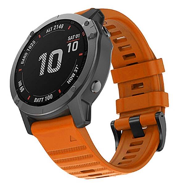 Řemínek RhinoTech pro Garmin QuickFit silikonový outdoor 26mm oranžový


